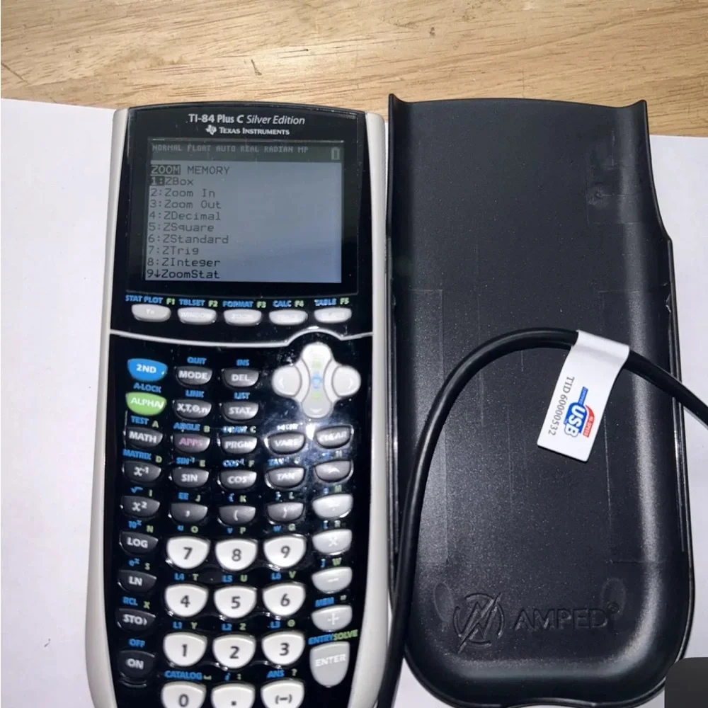 Texas Instrument TI 84 Plus C Graphing Calculator W Cover Tested